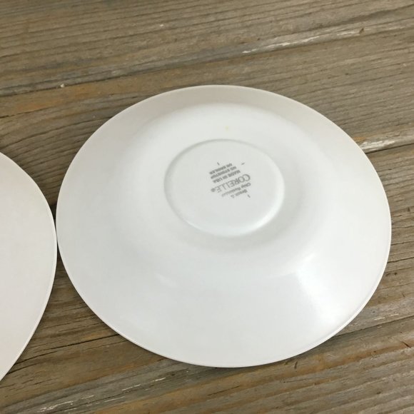 Corelle Casa Flora Yellow and Blue Three Ring Saucers 6 1/4”, Set Of Two - Picture 5 of 5